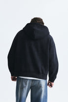 Boxy Fit Metal Klips Kapama Sweatshirt