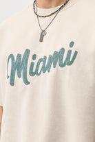 Oversize Miami Baskılı Tişört