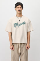 Oversize Miami Baskılı Tişört