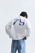 Miami Baskılı Bisiklet Yaka Sweatshirt