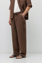 Nakış Detaylı Müslin Gömlek Ve Geniş Paça Pantolon Takım