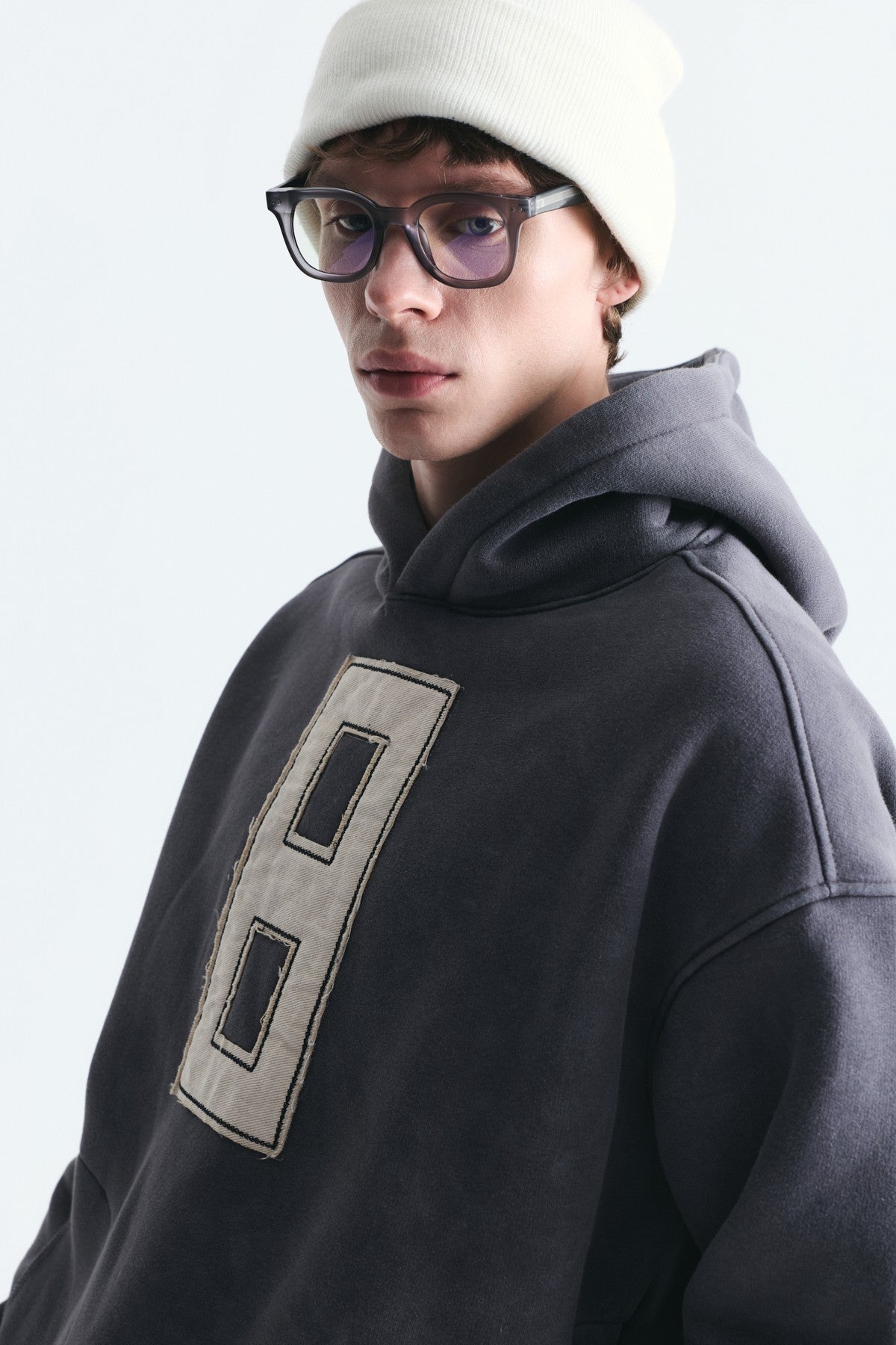 Numara Baskılı Oversize Sweatshirt