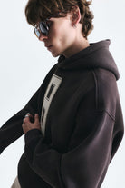 Numara Baskılı Oversize Sweatshirt