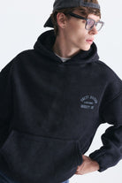 Oversize Baskılı Kapüşonlu Sweatshirt
