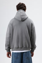 Oversize Baskılı Kapüşonlu Sweatshirt