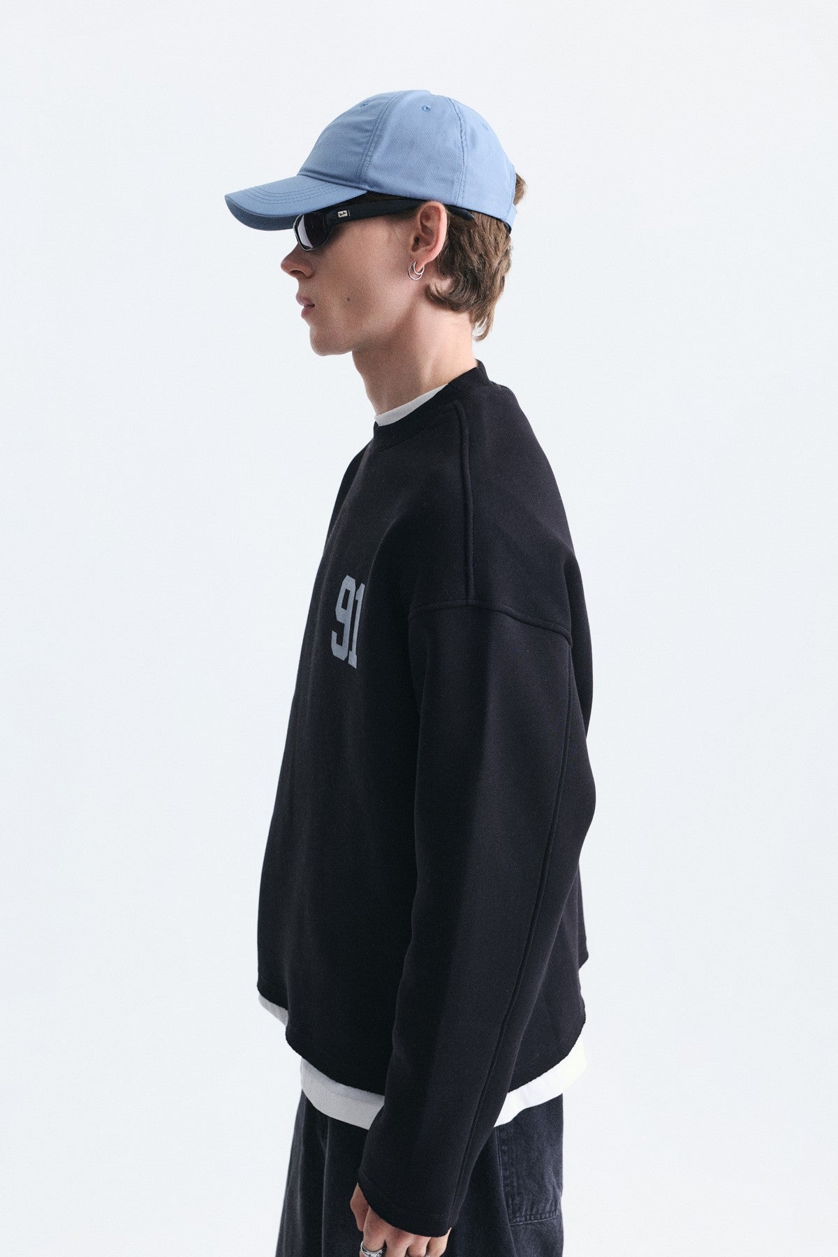 Oversize Baskılı Sweatshirt