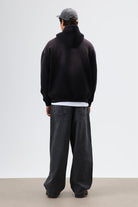Oversize Baskılı Yıkamalı Hoodie