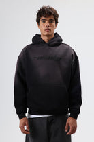 Oversize Baskılı Yıkamalı Hoodie