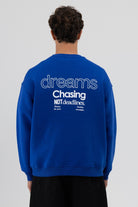 Oversize Bisiklet Yaka Baskılı Sweatshirt V70-95