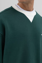Oversize Bisiklet Yaka Baskılı Sweatshirt