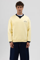 Oversize Bisiklet Yaka Baskılı Sweatshirt