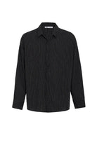 Oversize Çizgili Uzun Kollu Gömlek