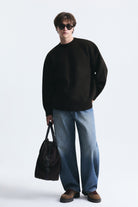 Oversize Fitilli Triko Kazak