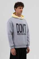 Çift Renk Baskılı Oversize Sweatshirt