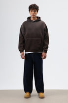 Oversize Nakış Detaylı Hoodie