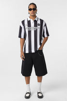 Oversize Polo Yaka Forma Tişört - Siyah - 1
