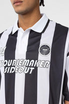 Oversize Polo Yaka Forma Tişört - Siyah - 4