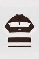 Oversize Rugby Yaka Çizgili Tişört