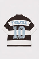 Oversize Rugby Yaka Çizgili Tişört