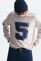 Oversize Rakam Baskılı Sweatshirt