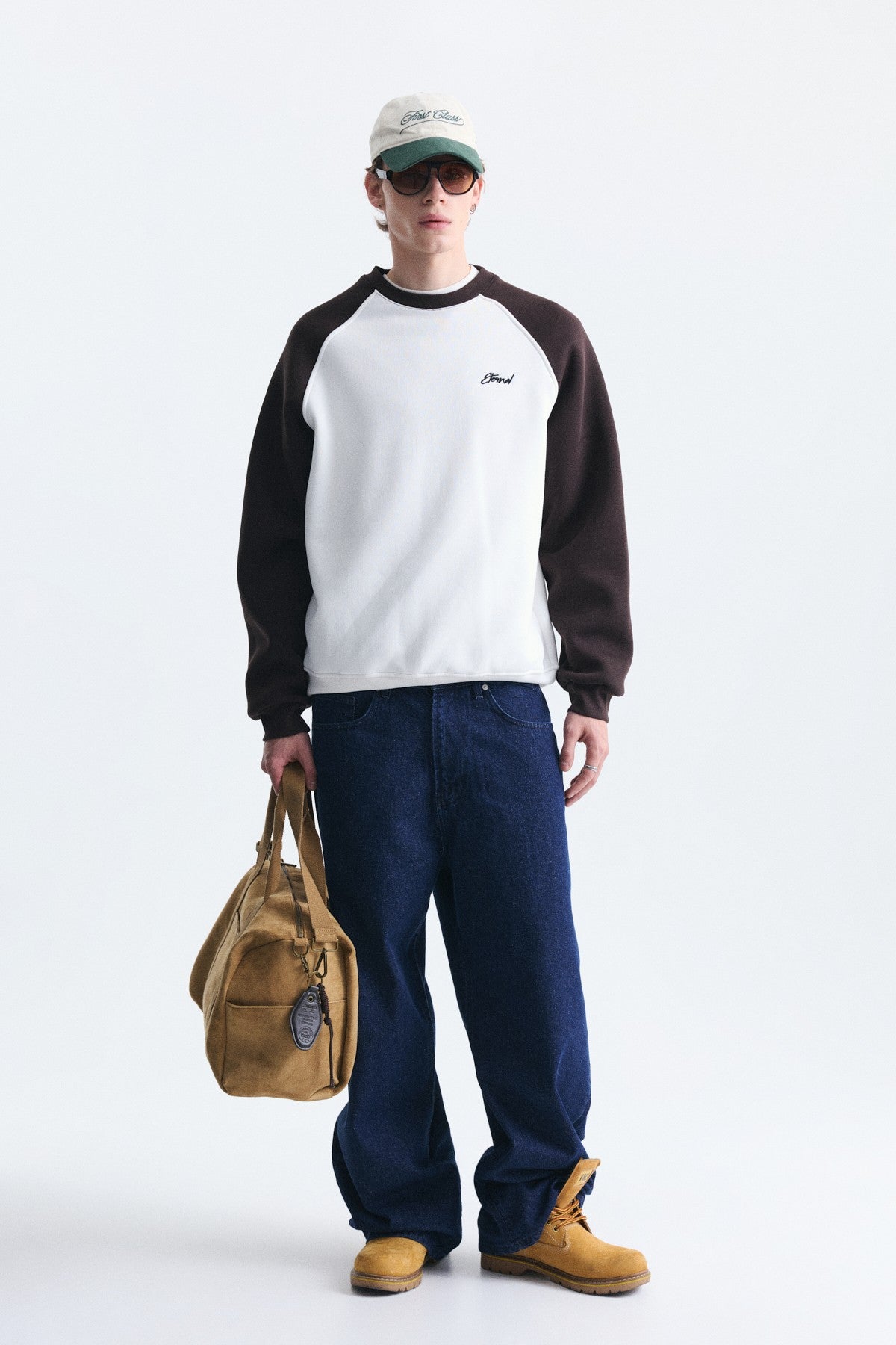 Oversize Renk Bloklu Sweatshirt
