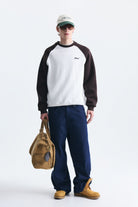 Oversize Renk Bloklu Sweatshirt
