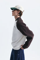 Oversize Renk Bloklu Sweatshirt