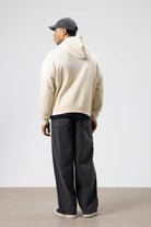 Oversize Baskılı Kapüşonlu Sweatshirt