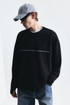 Oversize Yazılı Sweatshirt