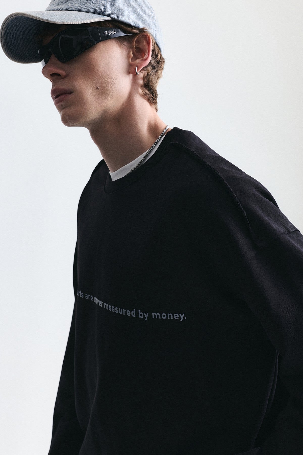 Oversize Yazılı Sweatshirt
