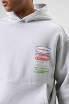 Oversize Yıkamalı Baskılı Kapüşonlu Sweatshirt