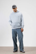 Oversize Yıkamalı Baskılı Kapüşonlu Sweatshirt