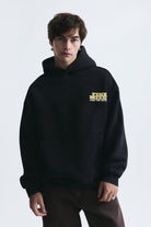 Oversize Yıkamalı Kapüşonlu Sweatshirt