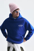 Oversize Yıkamalı Kapüşonlu Sweatshirt