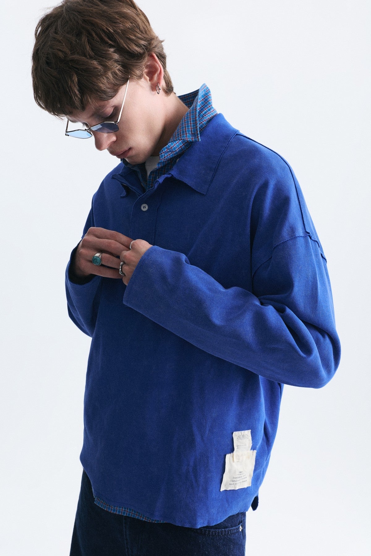 Relax Fit Polo Yaka Sweatshirt
