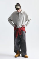 Relax Fit Polo Yaka Sweatshirt
