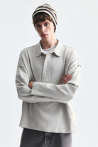 Relax Fit Polo Yaka Sweatshirt