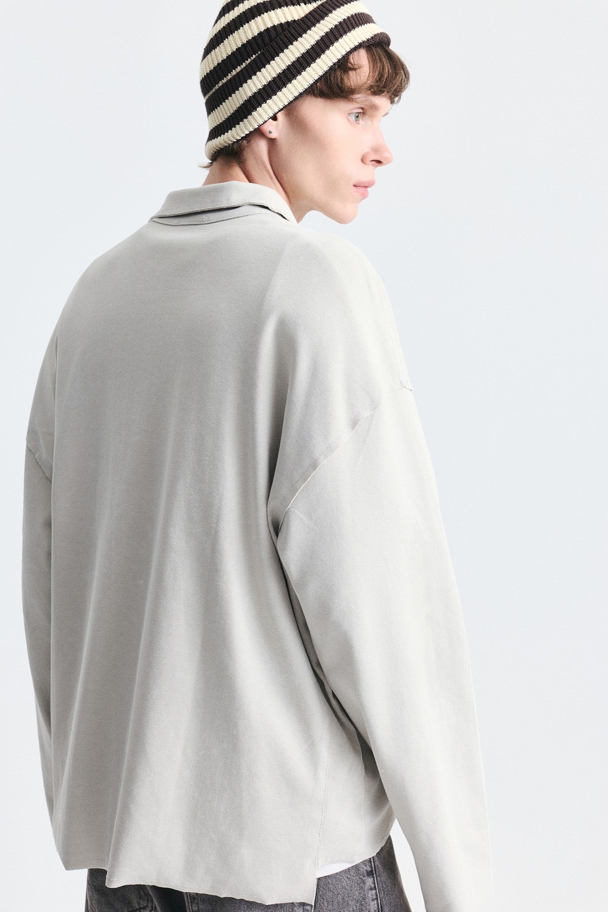Relax Fit Polo Yaka Sweatshirt