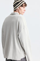Relax Fit Polo Yaka Sweatshirt