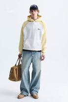 Renk Bloklu Kapüşonlu Sweatshirt