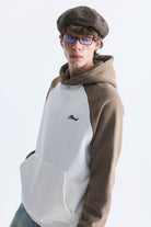 Renk Bloklu Kapüşonlu Sweatshirt