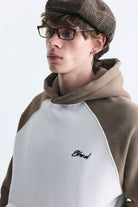 Renk Bloklu Kapüşonlu Sweatshirt