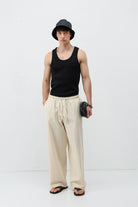 Super Baggy Fit Keten Pantolon
