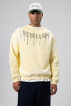 Yıkamalı Oversize Baskılı Sweatshirt