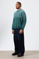 Yıkamalı Taş Detaylı Oversize Sweatshirt