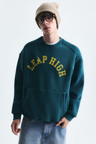 Yıkamalı Yazılı Oversize Sweatshirt