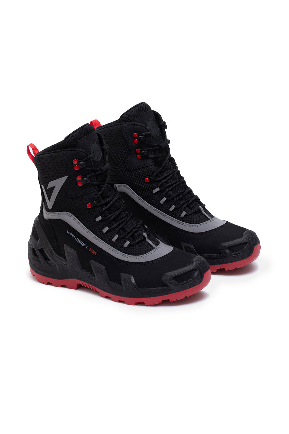 998 V Clutch Pro Next Nubuk Erkek Bot Siyah/Kırmızı - 3