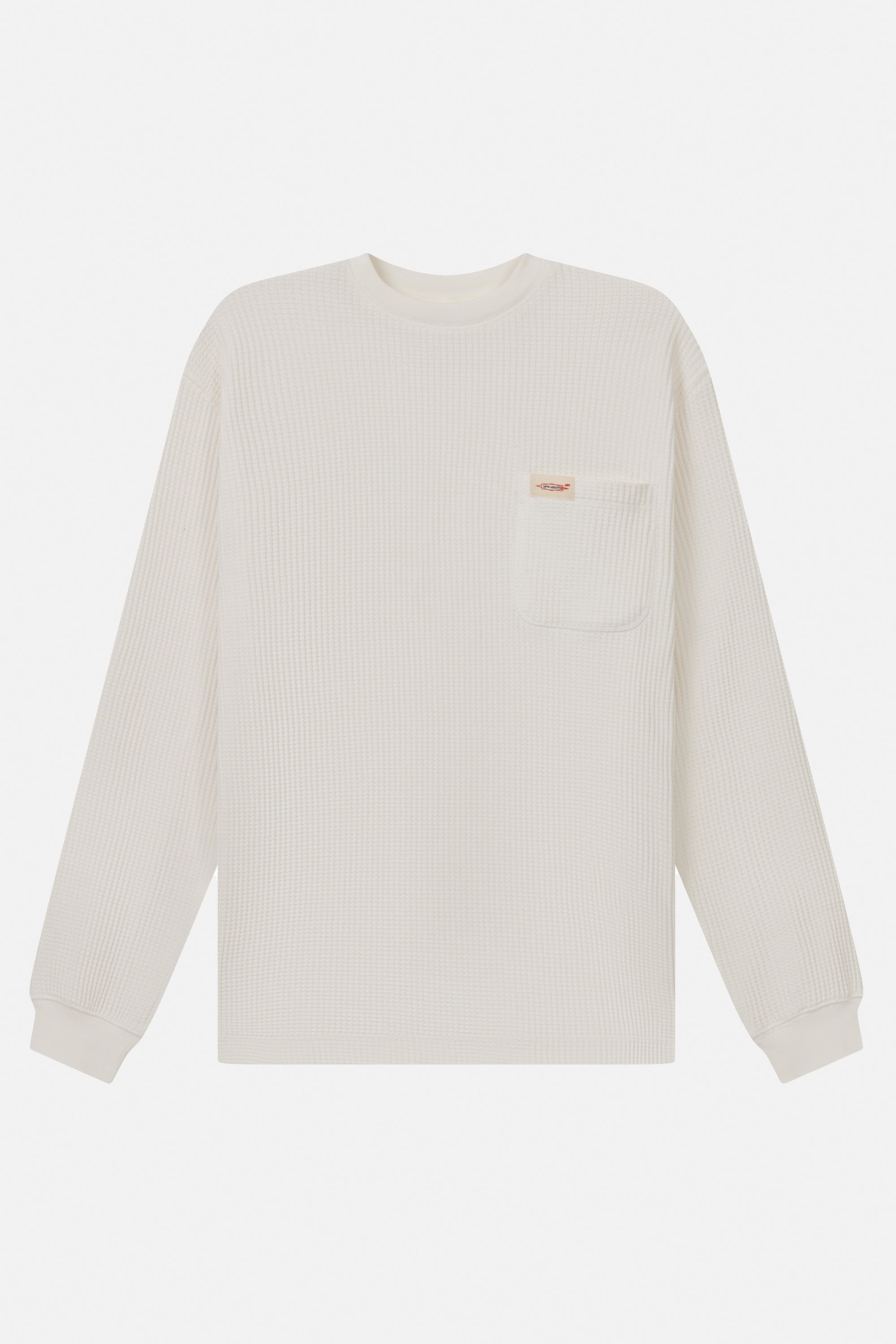 Vaneda-Urbanwild Uzun Kollu Waffle Tshirt Beyaz-1-Milagron.com