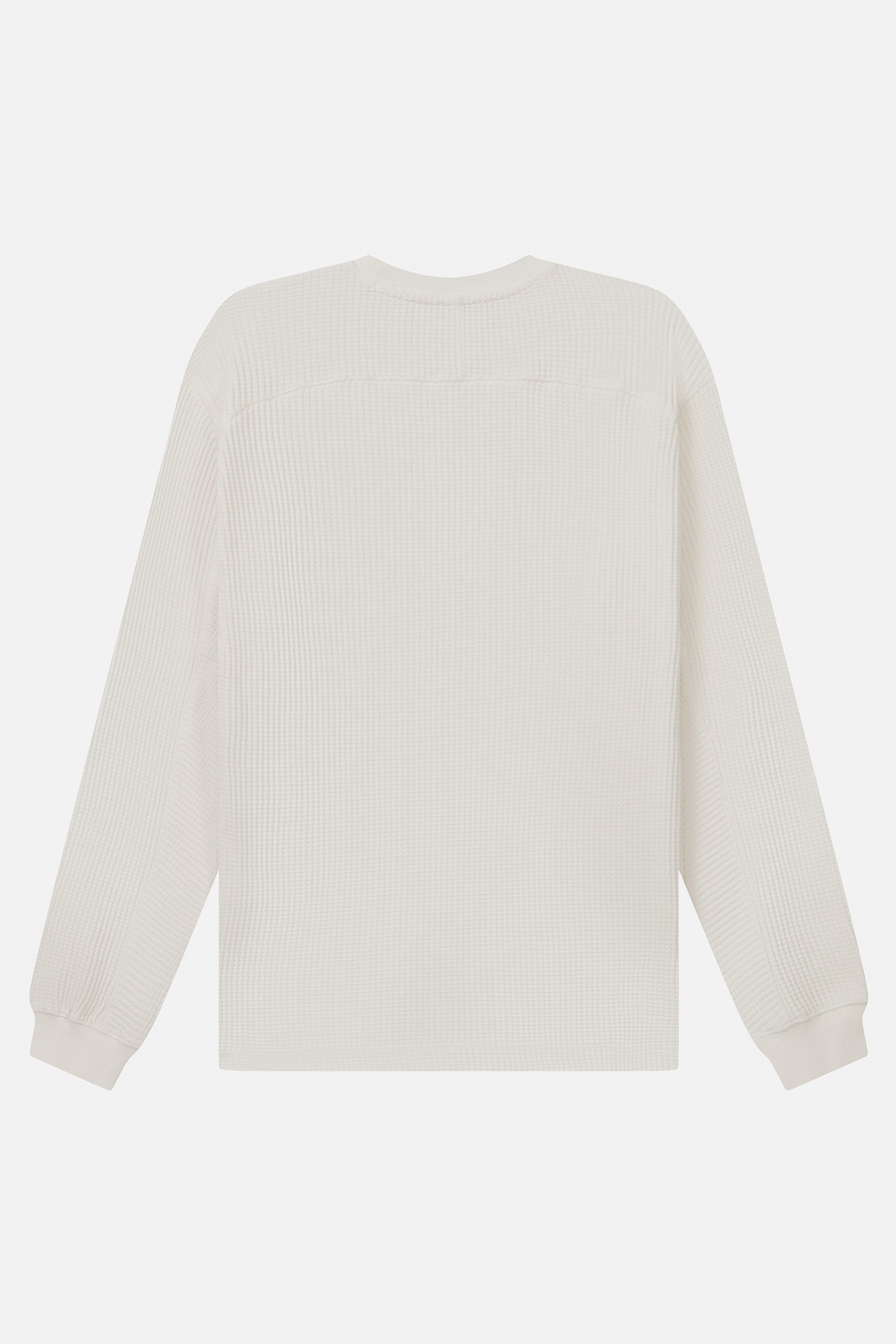 Vaneda-Urbanwild Uzun Kollu Waffle Tshirt Beyaz-2-Milagron.com