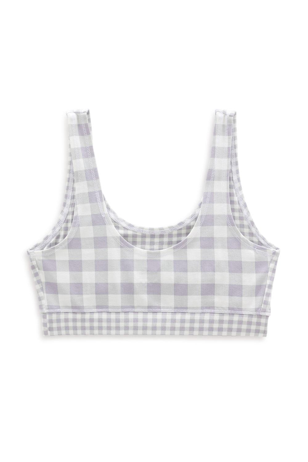 Vans-Mixed Up Gingham Bralette Languid Lavender-Crop Top-2-Milagron.com